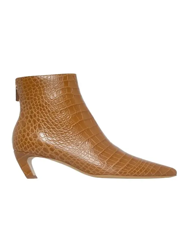 Clayton Croc-Embossed Leather Ankle Boots Clayton Croc-Embossed Leather Ankle Boots