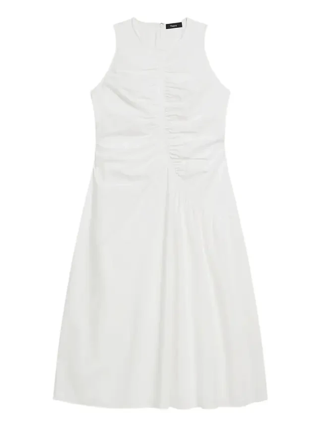 Asymmetric Ruched Tank Dress