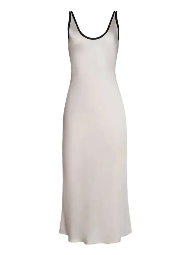 Akiya Contrast-Trim Maxi Dress