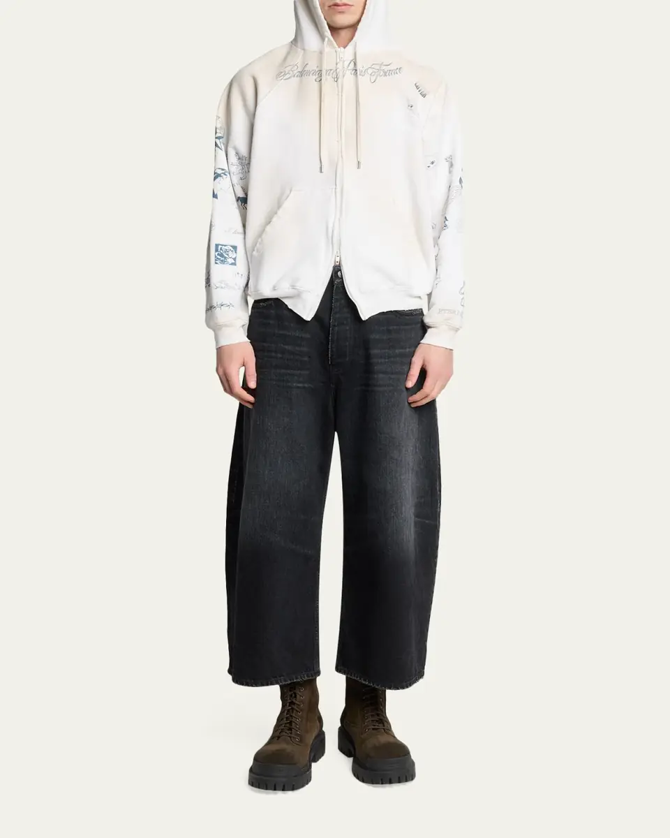 Balenciaga Men's Faded Black Roun | Thumbnail 2