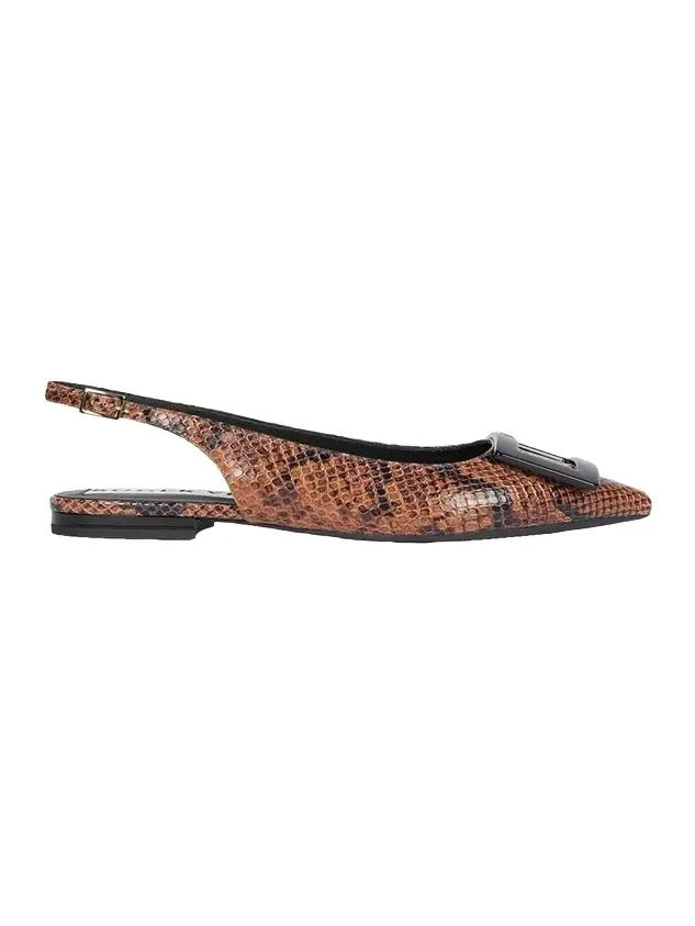 Gommettine Croc-Embossed Leather Slingback Ballerina Flats Gommettine Croc-Embossed Leather Slingback Ballerina Flats
