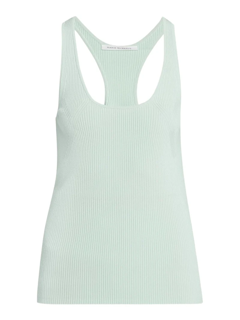 Skinny Ribbed Racer Tank Top Skinny Ribbed Racer Tank Top