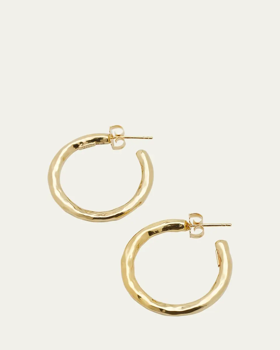 Ippolita Small Hammered Hoop Earrings in 18K Gold | Thumbnail 4