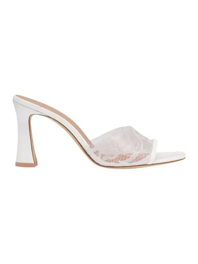 90mm Roxanna Lace Mule Sandals 90mm Roxanna Lace Mule Sandals