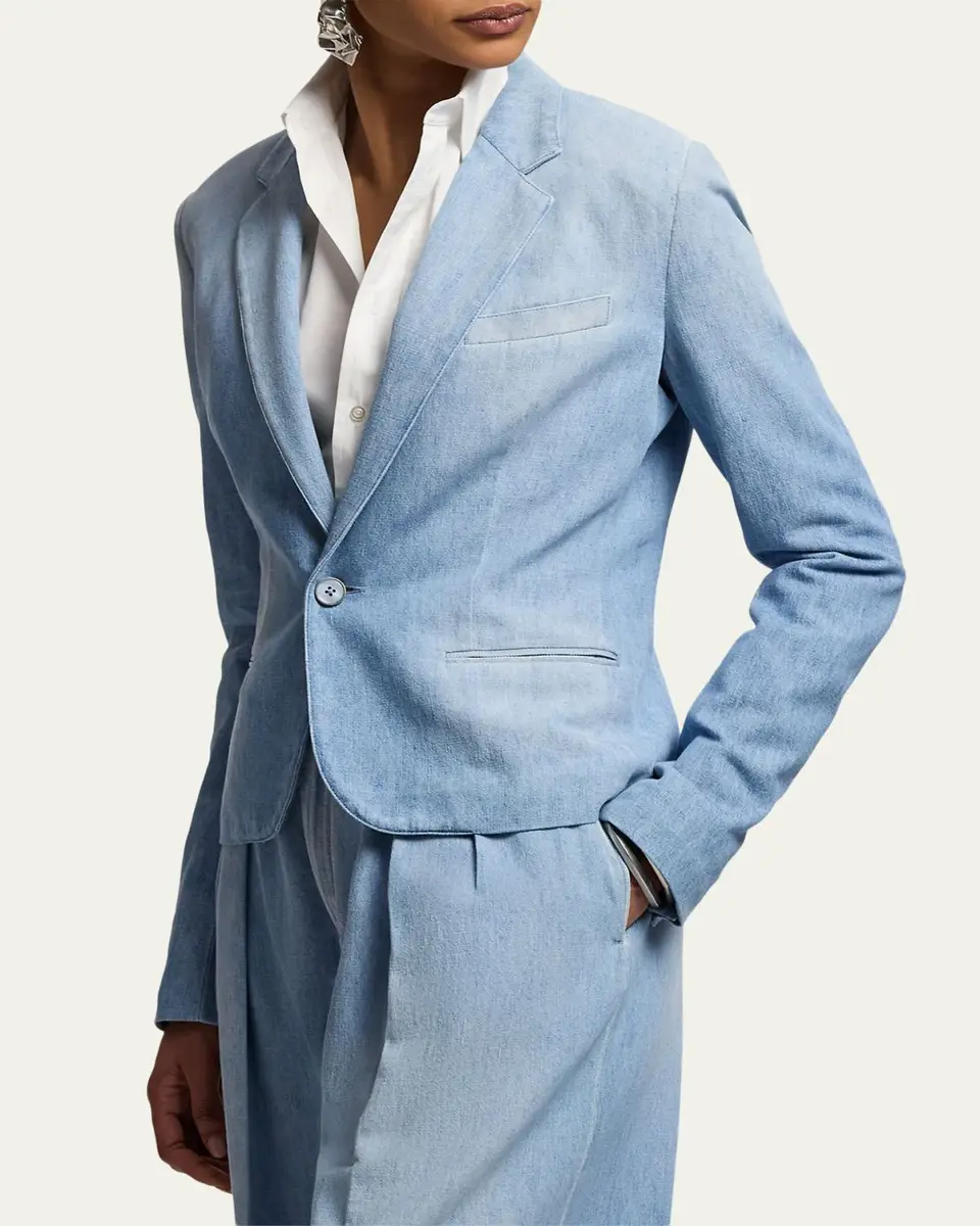 Ralph Lauren Collection Lochlan Cotton Denim Jacket | Thumbnail 4 Ralph Lauren Collection Lochlan Cotton Denim Jacket | Thumbnail 4