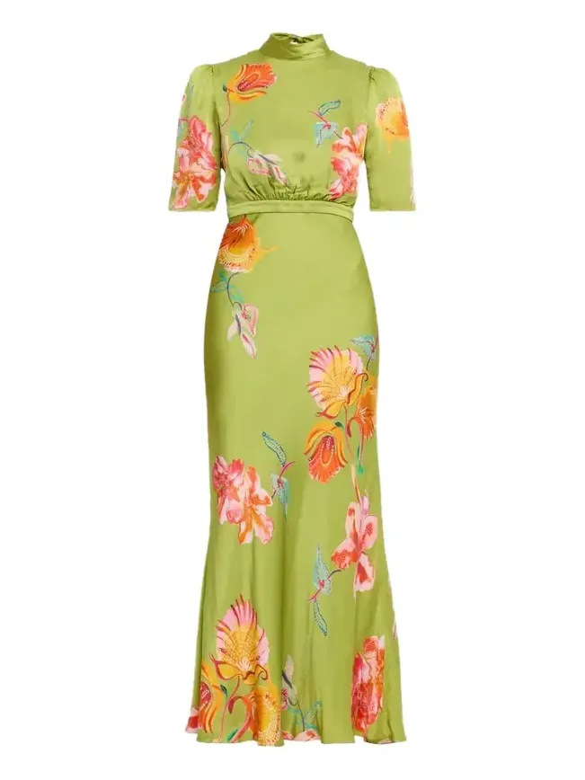 Adele B Floral Silk Dress Adele B Floral Silk Dress
