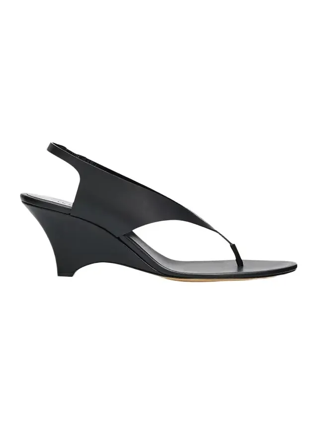 Langley 70mm Leather Thong Wedge Sandals Langley 70mm Leather Thong Wedge Sandals