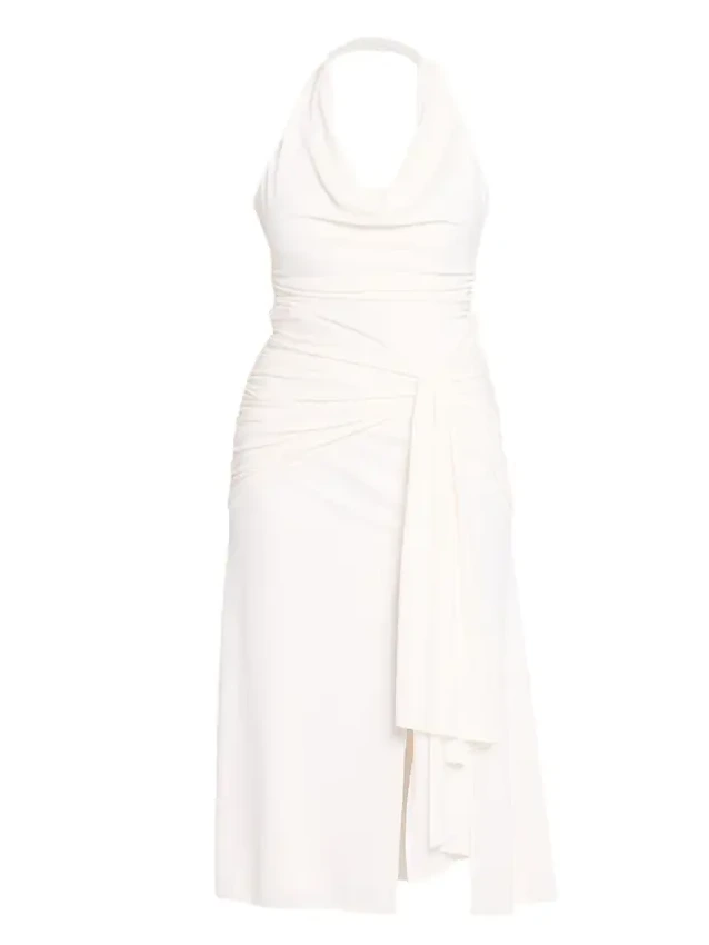 Kaia Draped Halter Midi Dress Kaia Draped Halter Midi Dress
