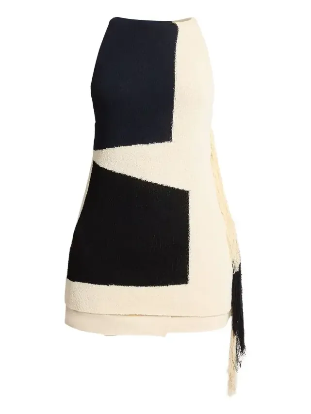 Proenza Schouler Saskia Color-Block Textured Knit Top