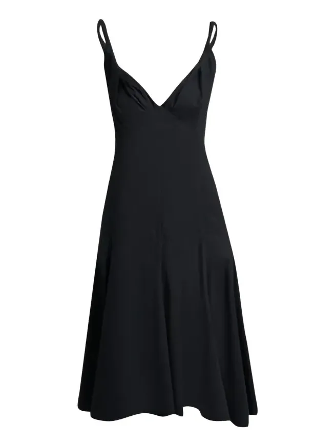 Leo Sleeveless Flared Cotton Midi Dress