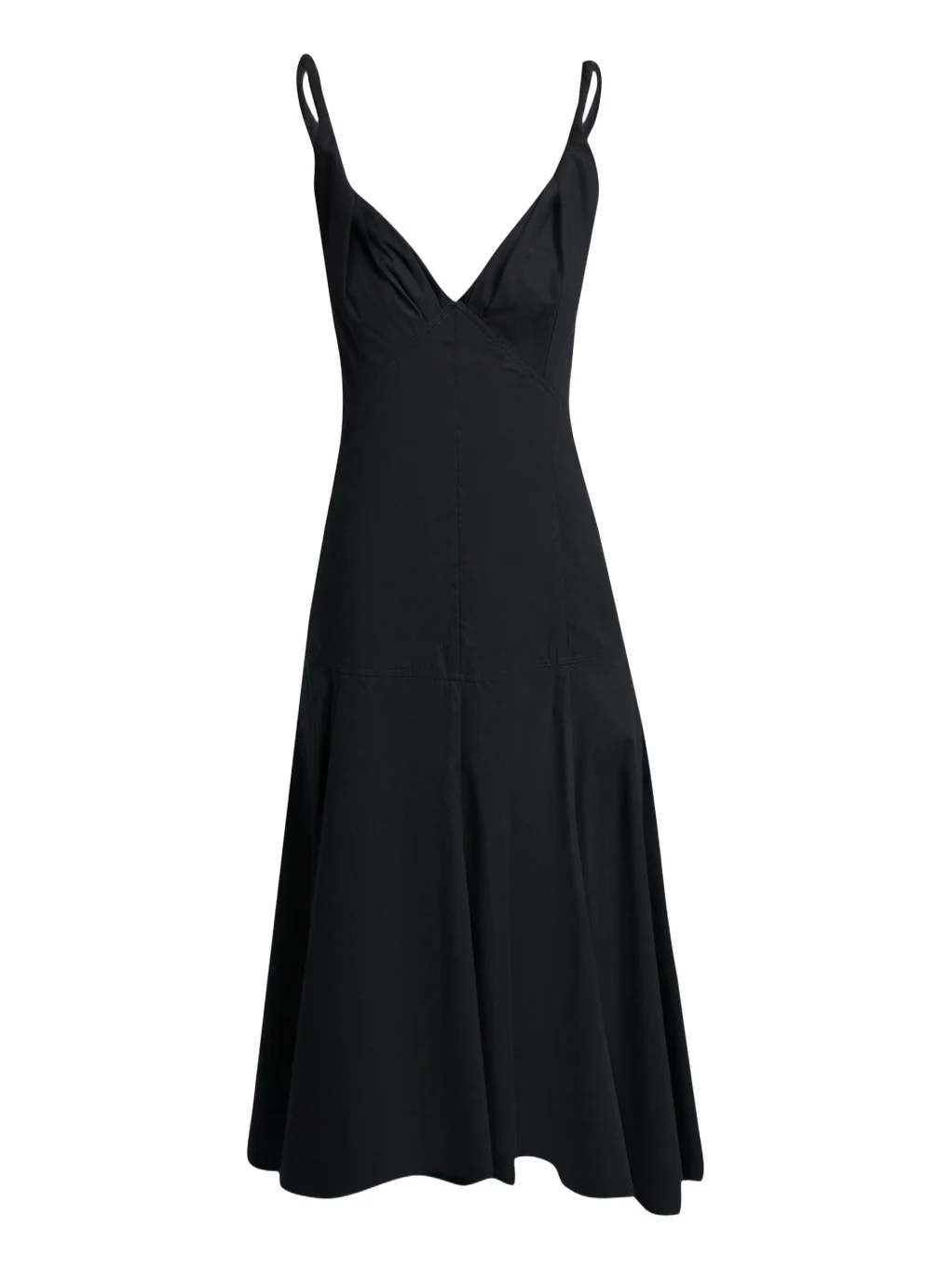 Leo Sleeveless Flared Cotton Midi Dress