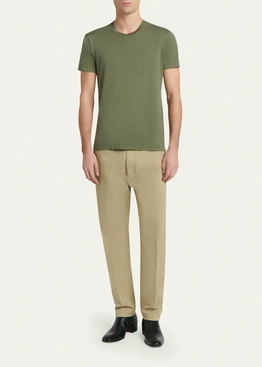 Tom Ford Men's Comfort Stretch Slim Flat-Front Trousers | Thumbnail 12 Tom Ford Men's Comfort Stretch Slim Flat-Front Trousers | Thumbnail 12