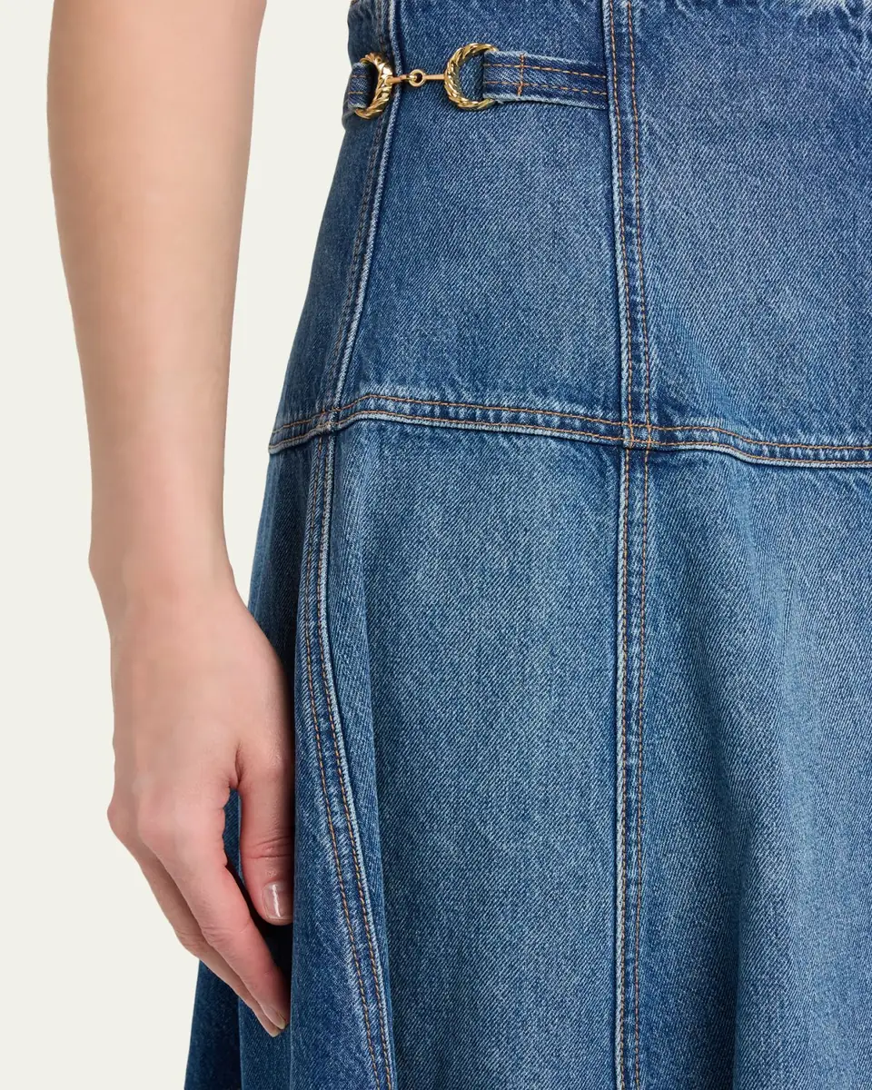 Ulla Johnson Brigette Denim Midi Skirt | Thumbnail 5 Ulla Johnson Brigette Denim Midi Skirt | Thumbnail 5