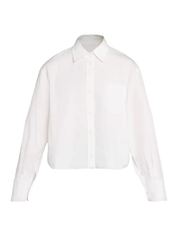Organic Cotton Cropped Button-Down Shirt