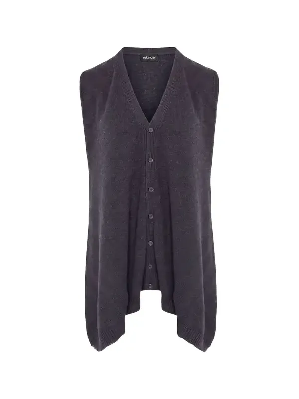 Cashmere A-Line Sleeveless Long V-Neck Sweater Cashmere A-Line Sleeveless Long V-Neck Sweater