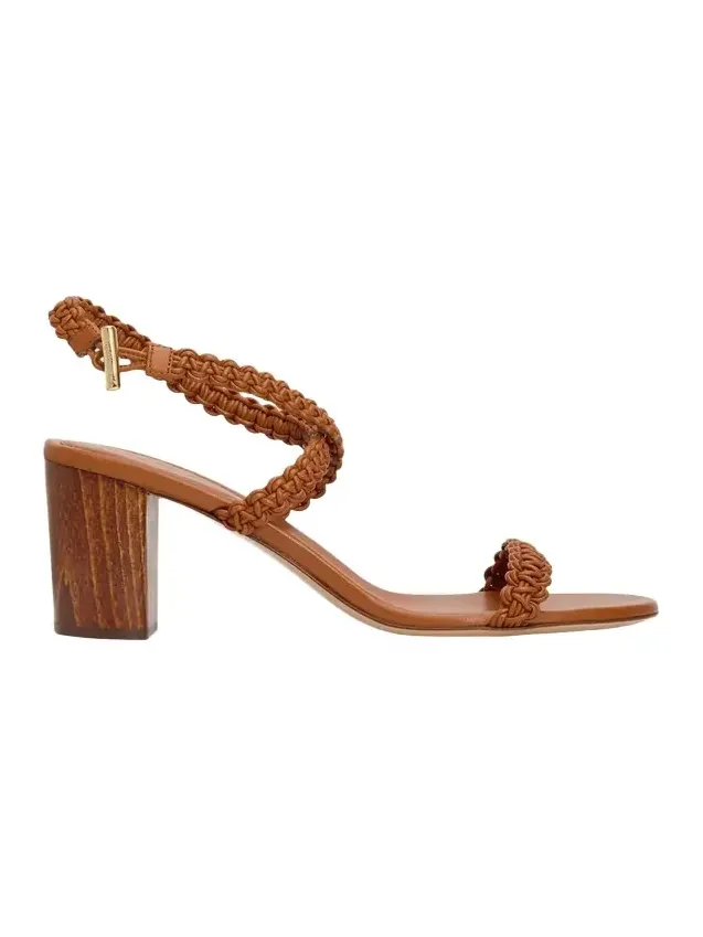 70mm Braided Leather Sandals