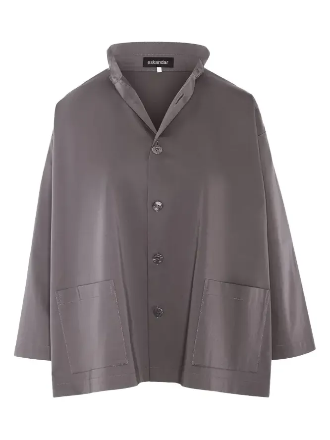 Slim A-Line Stretch Cotton Jacket