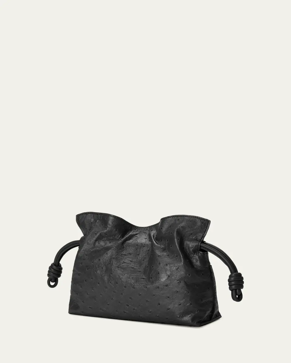 Loewe Flamenco Mini Clutch Bag in Ostrich Leather | Thumbnail 3 Loewe Flamenco Mini Clutch Bag in Ostrich Leather | Thumbnail 3