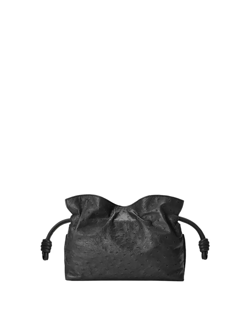 Loewe Flamenco Mini Clutch Bag in Ostrich Leather | Image 1 Loewe Flamenco Mini Clutch Bag in Ostrich Leather | Image 1