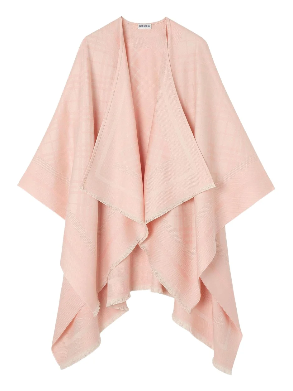 Check Wool Cashmere Cape Check Wool Cashmere Cape