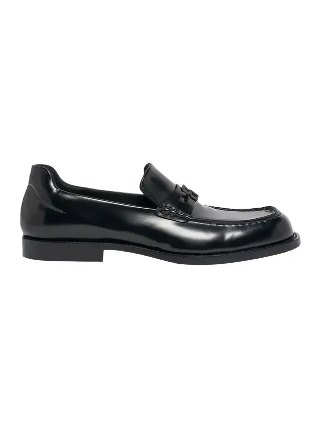 Men's Comfy B-Logo Calfskin Penny Loafers Men's Comfy B-Logo Calfskin Penny Loafers