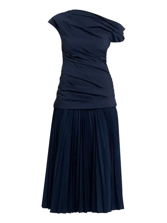 Ammalie Mixed-Media Midi Dress Ammalie Mixed-Media Midi Dress