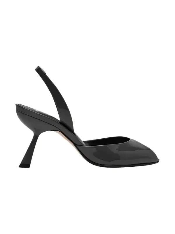 85mm Miranda Patent Leather Peep-Toe Pumps