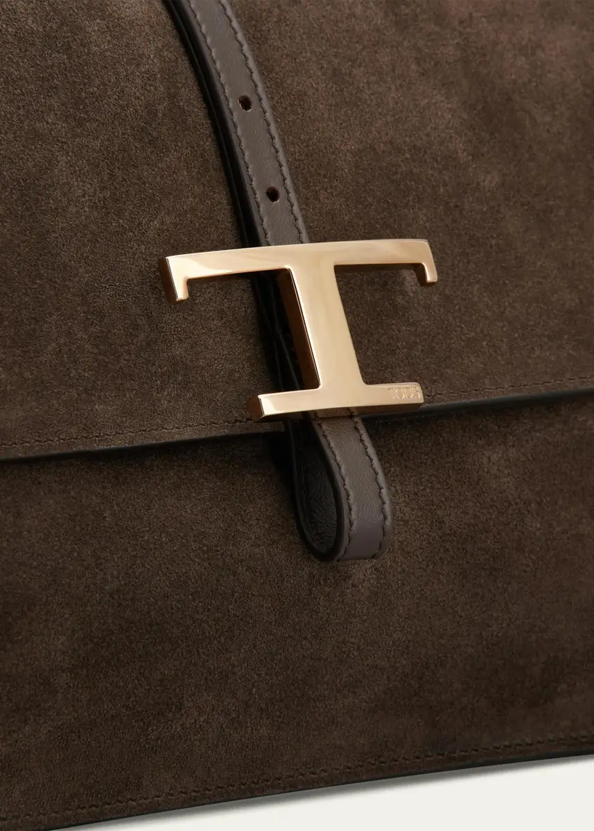 Tod's T Timeless Suede Shoulder Bag | Thumbnail 3 Tod's T Timeless Suede Shoulder Bag | Thumbnail 3