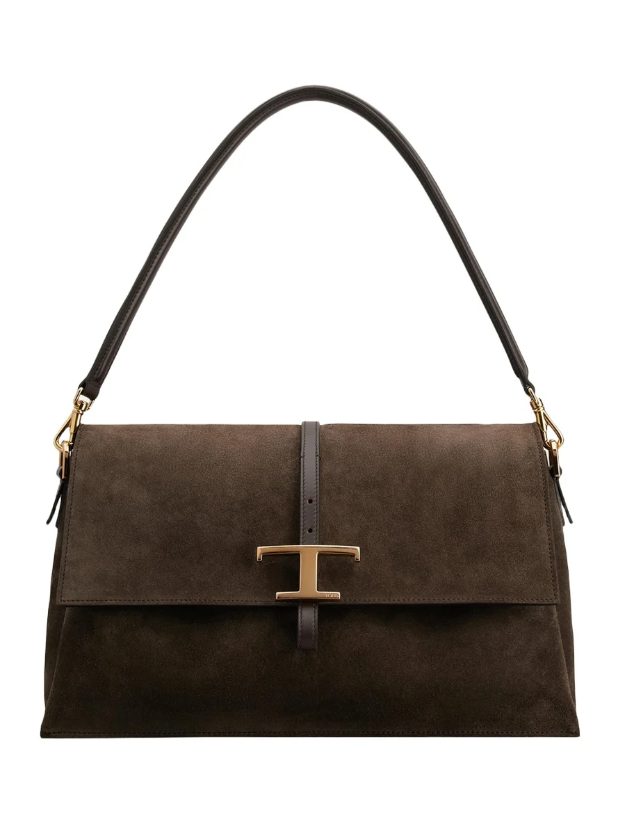 T Timeless Suede Shoulder Bag T Timeless Suede Shoulder Bag