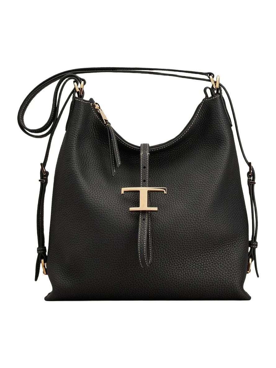 T Timeless Grain Leather Shoulder Bag T Timeless Grain Leather Shoulder Bag