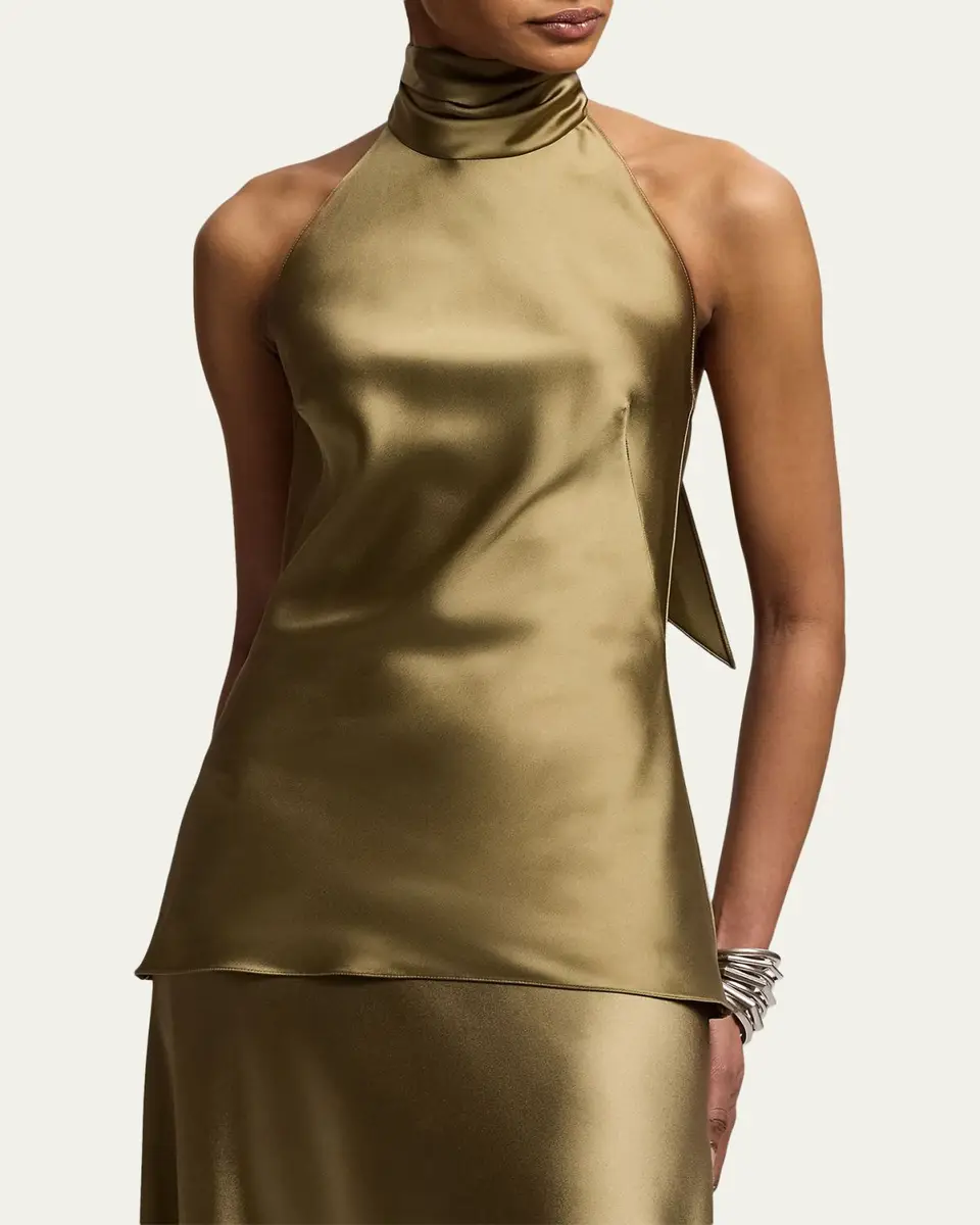 Ralph Lauren Collection Chilton Satin Top | Thumbnail 4 Ralph Lauren Collection Chilton Satin Top | Thumbnail 4