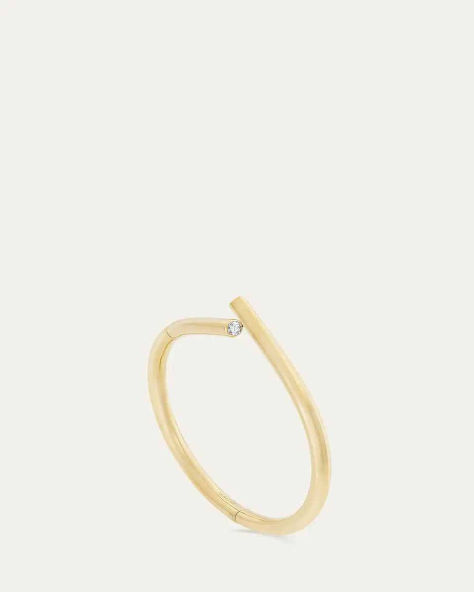 TABAYER Oera Fairmined 18K Yellow Gold Slim Diamond Bangle | Thumbnail 2