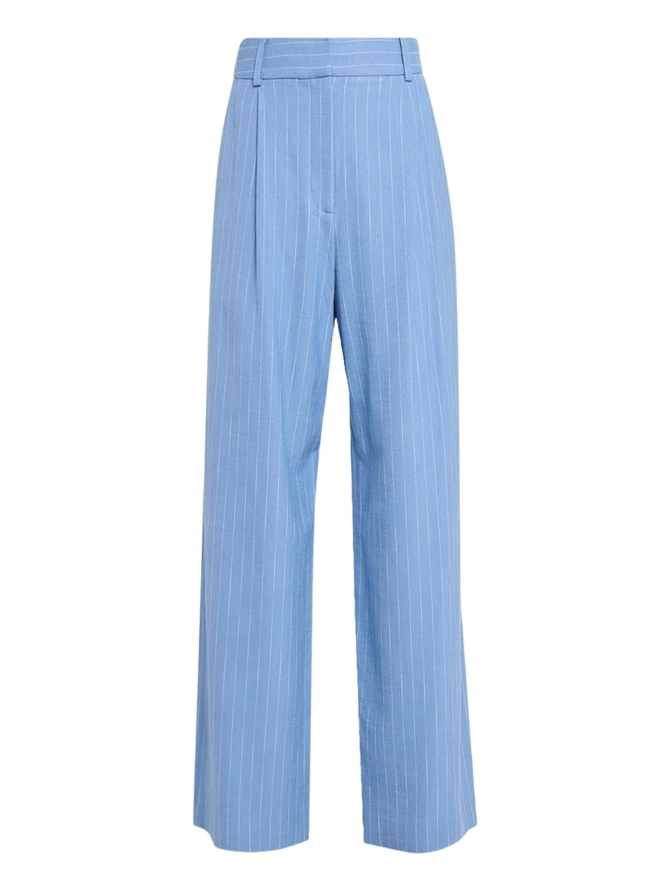Heyser Pinstripe Wide-Leg Pants Heyser Pinstripe Wide-Leg Pants