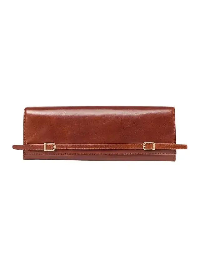 River East-West Leather Clutch Bag River East-West Leather Clutch Bag