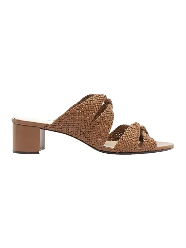45mm Sabrina Leather Block Heel Slide Sandals 45mm Sabrina Leather Block Heel Slide Sandals