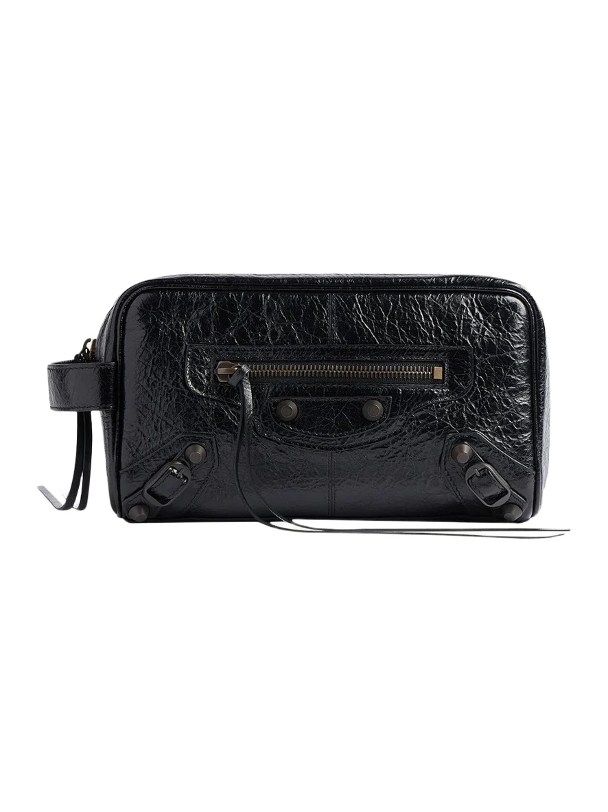 Balenciaga Men's Le City Leather Toiletry Bag
