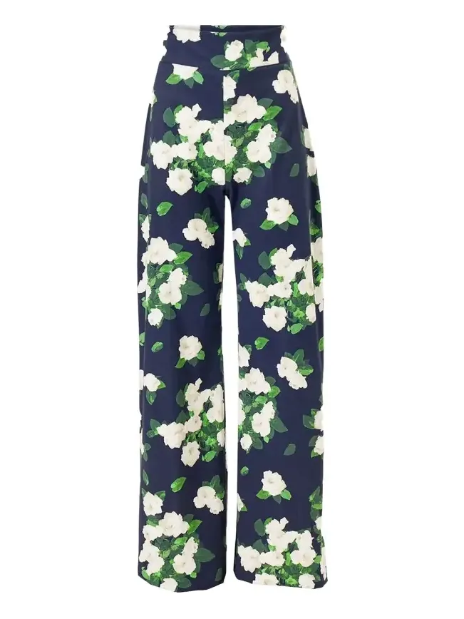 Diane High-Rise Floral Wide-Leg Pants