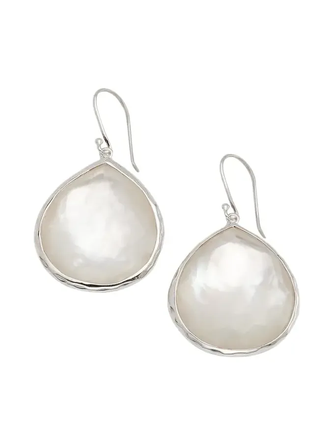 Large Teardrop Earrings in Sterling Silver Large Teardrop Earrings in Sterling Silver