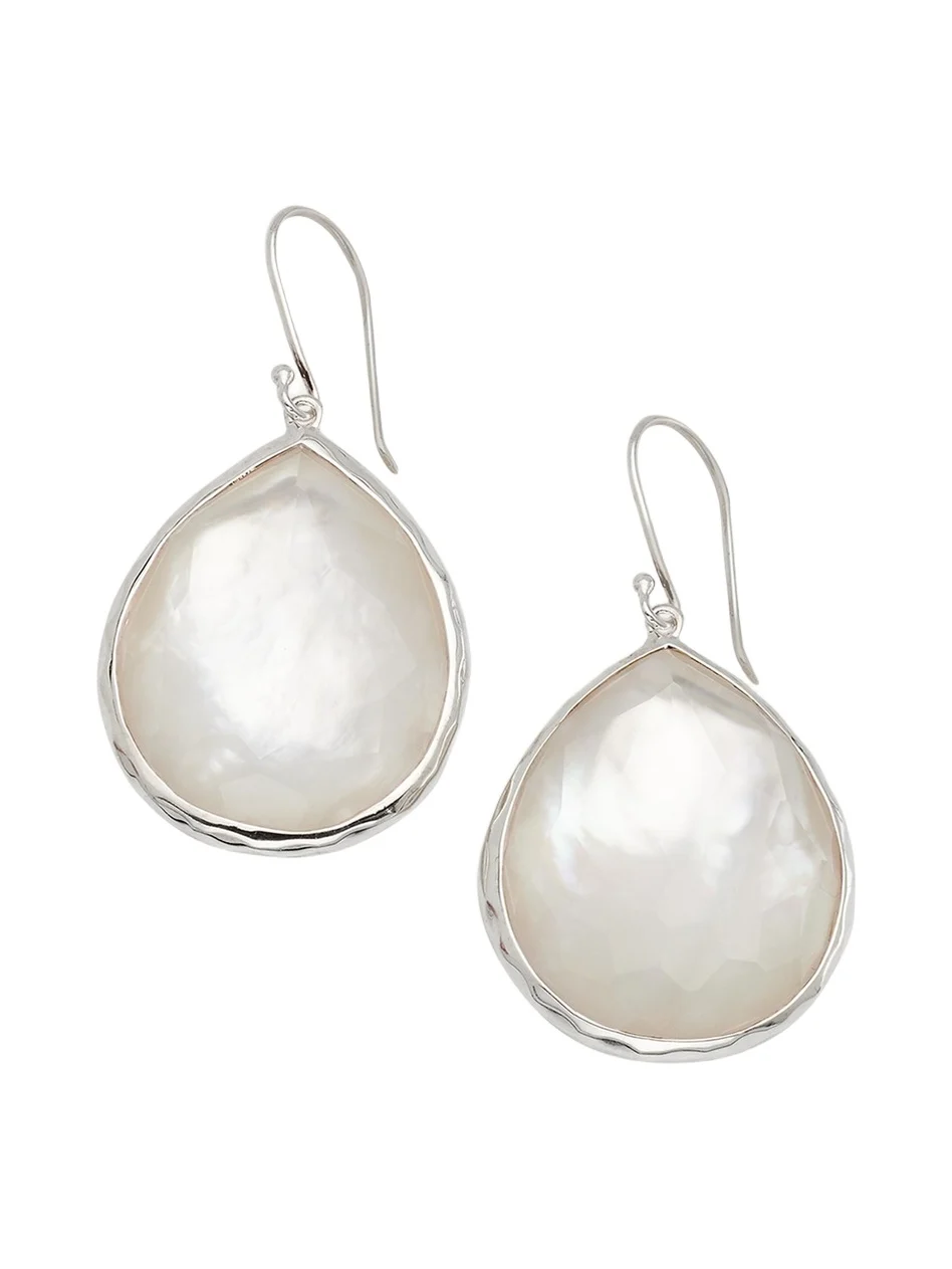 Large Teardrop Earrings in Sterling Silver