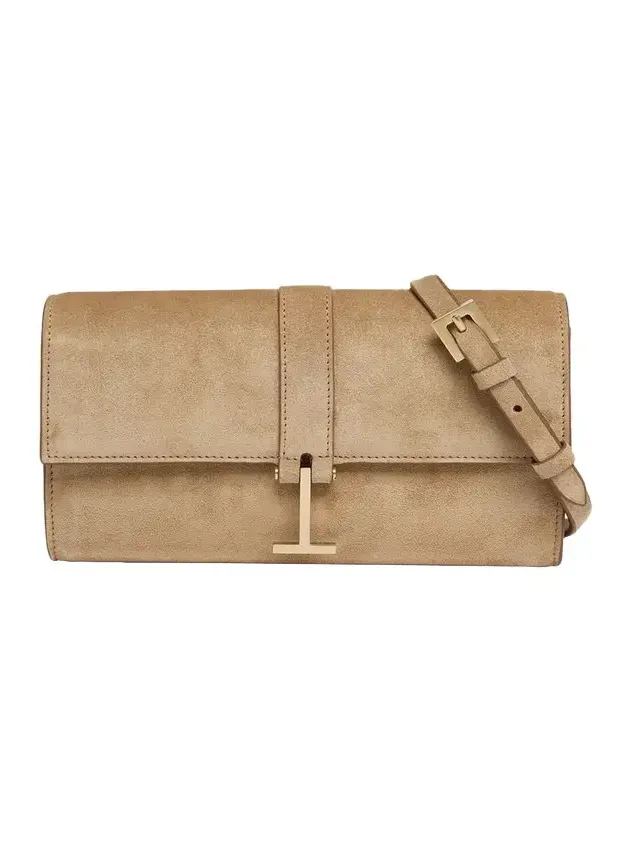 Tom Ford Suede Hanging T Crossbody Wallet