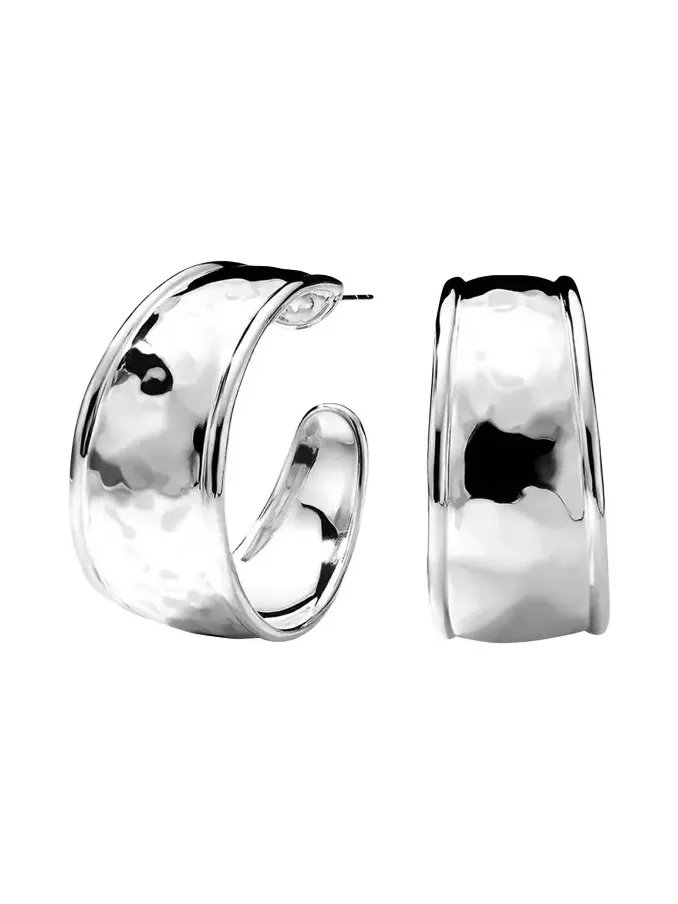 Goddess Hoop Earrings in Sterling Silver