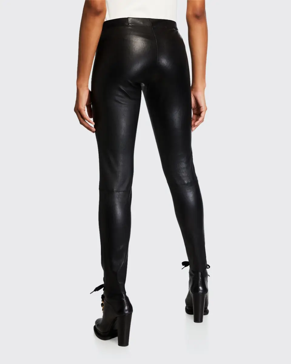 ALICE + OLIVIA Lamb Leather Leggings | Thumbnail 2