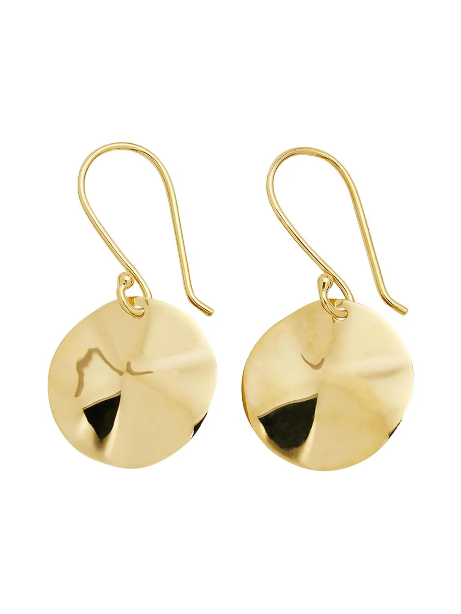 Ippolita Mini Wavy Disc Earrings in 18K Gold
