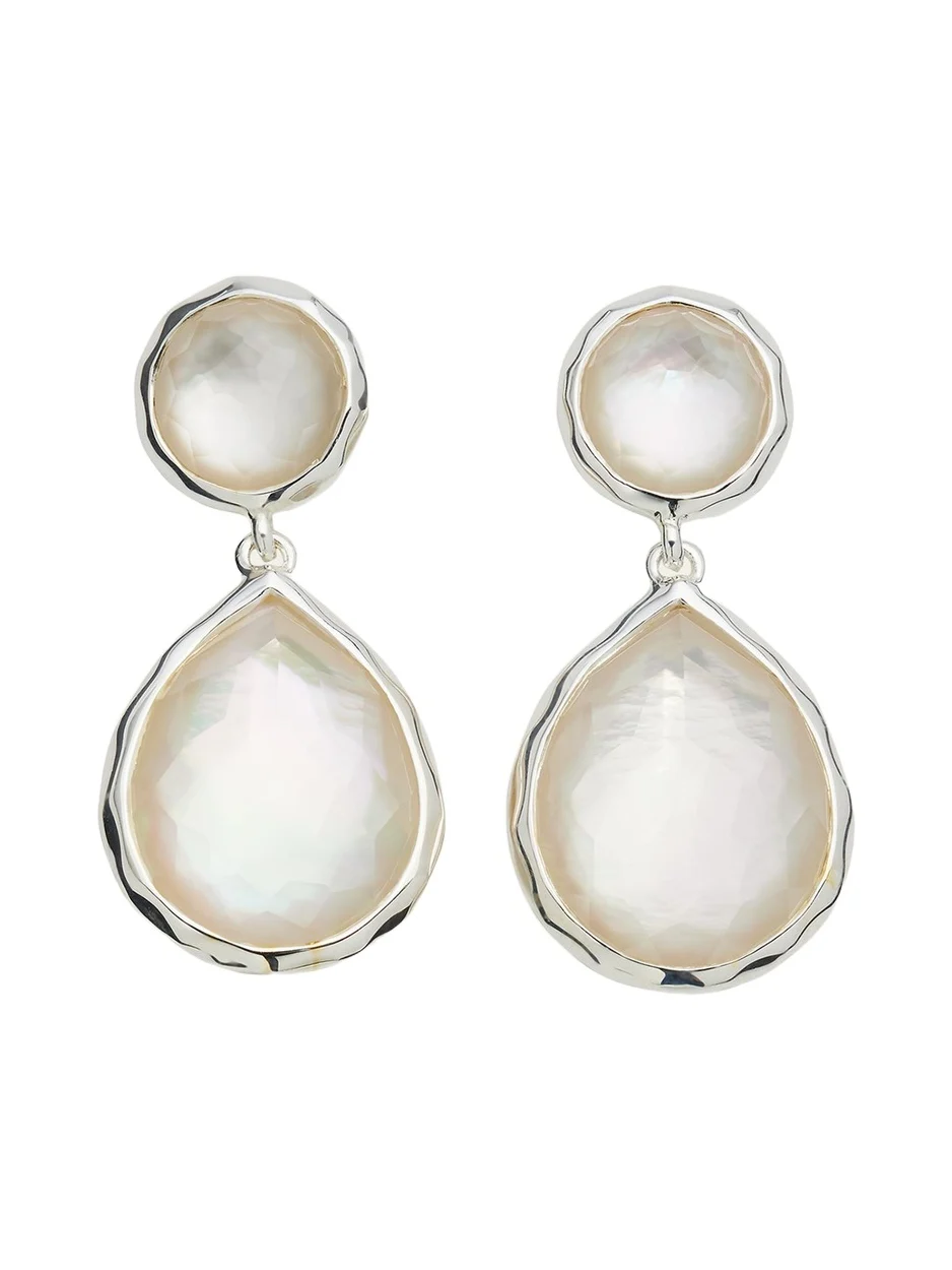 2-Stone Earrings in Sterling Silver 2-Stone Earrings in Sterling Silver