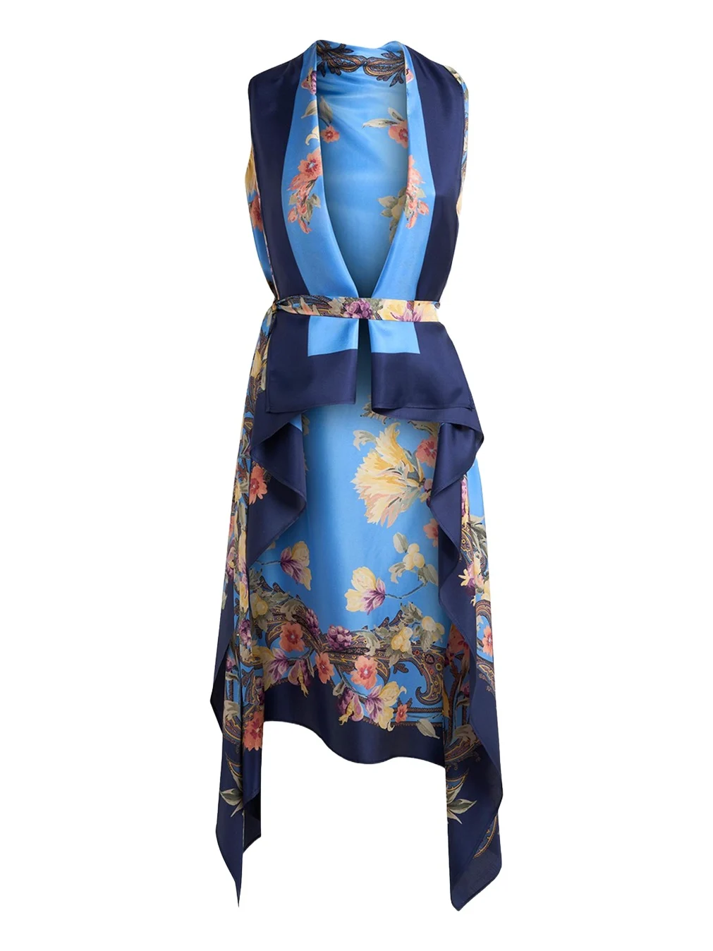 Etro Floral Silk Foulard Vest