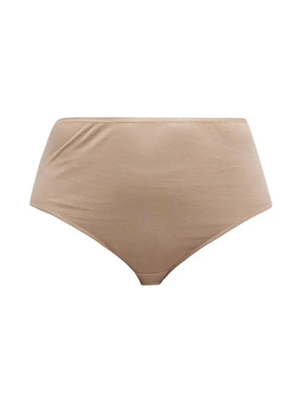 Cotton Seamless Satin-Trim Briefs