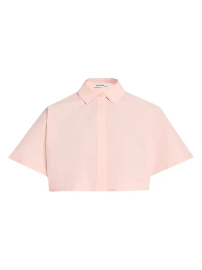 Blair Cropped Short-Sleeve Shirt