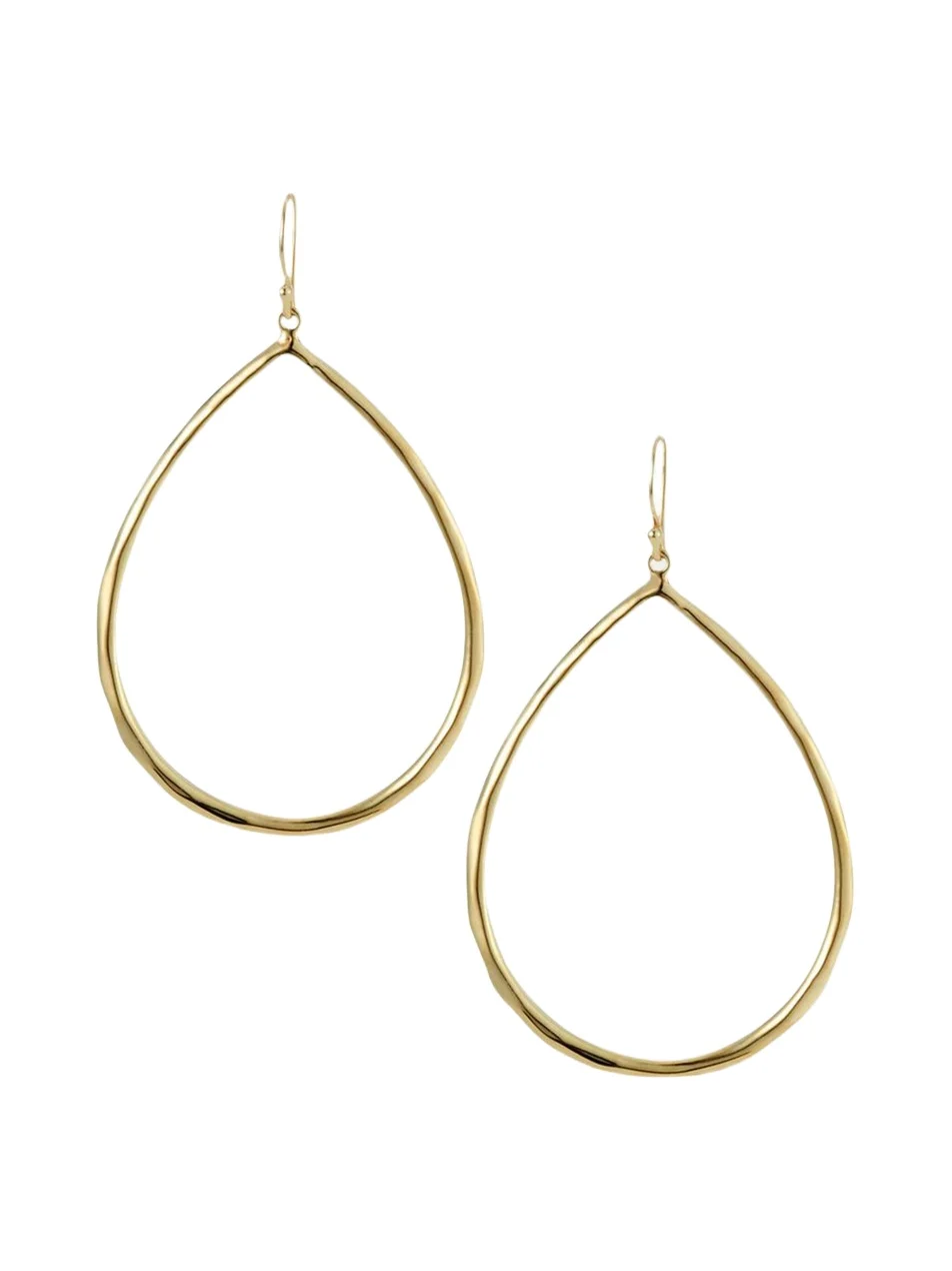 Ippolita Sculpted Open Teardrop Earrings in 18K Gold