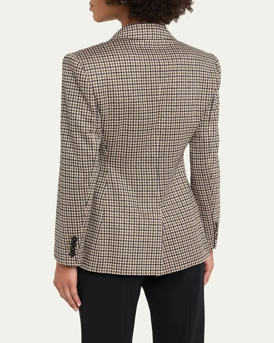 Max Mara Wool Houndstooth Double-Breasted Jacket | Thumbnail 3 Max Mara Wool Houndstooth Double-Breasted Jacket | Thumbnail 3