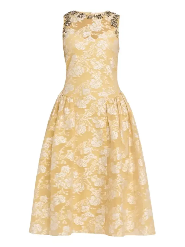 Organza Jacquard Drop-Waist Dress Organza Jacquard Drop-Waist Dress